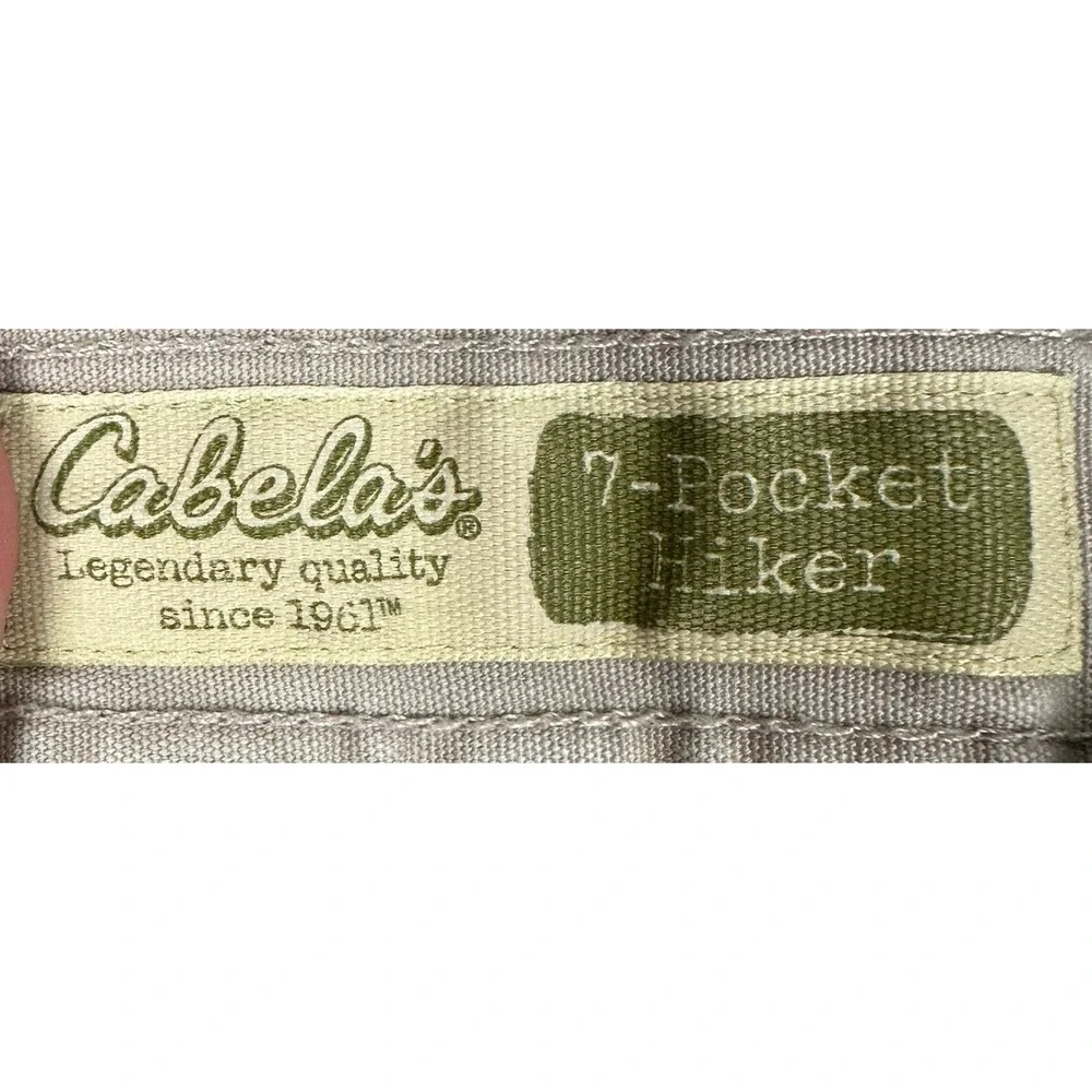 Cabelas 7-Pocket Hiker Shorts Womens 20 Tan Canvas Cargo Safari Utility Outdoor